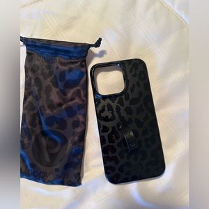 14 pro max LOOPY CASE. MIDNIGHT LEOPARD MATTE & GLOSS